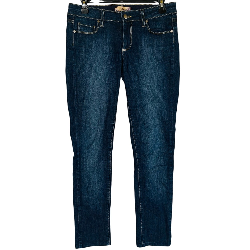 Paige Peg Skinny Jeans Women 27 Dark Wash Denim Stretch Casual Classic